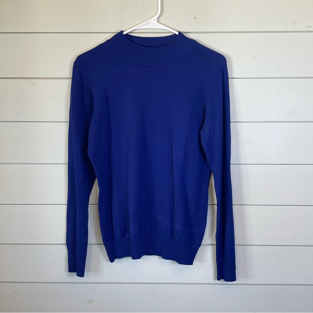 Cielo crewneck sweater long sleeve royal blue women's size large